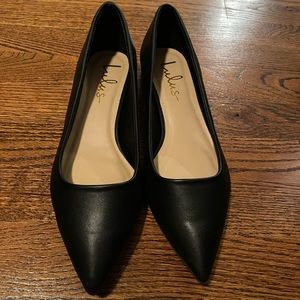 Lulus flats black faux leather